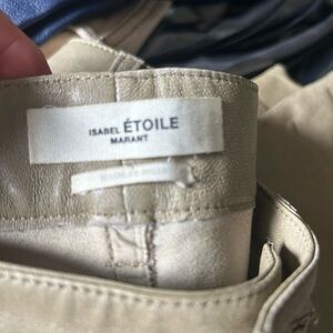 Isabel Marant Étoile leather Beige Pants
